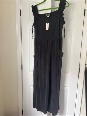 Anthropologie Black Sleeveless Jumpsuit with Pockets